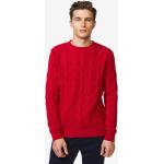 Reduzierte Rote Unifarbene United Colors of Benetton Rundhals-Ausschnitt Zopfpullover für Herren Größe XL für den für den Herbst 