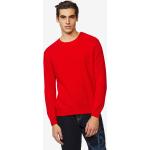Reduzierte Rote Unifarbene United Colors of Benetton Rundhals-Ausschnitt Rundhals-Pullover aus Baumwolle für Herren Größe XL für den für den Herbst 