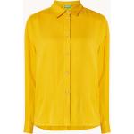 Gelbe Unifarbene United Colors of Benetton Tunika-Blusen aus Viskose für Damen Größe S 