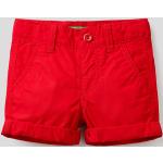 Reduzierte Rote United Colors of Benetton Kindershorts  mit Reißverschluss aus Baumwolle Größe 74 