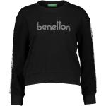 Reduzierte Schwarze United Colors of Benetton Rundhals-Ausschnitt Damensweatshirts aus Baumwolle Größe XS 