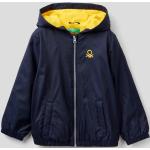 Reduzierte Dunkelblaue Unifarbene United Colors of Benetton Kinderkapuzenjacken mit Reißverschluss aus Polyamid für Jungen Größe 146 