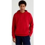 Rote Sportliche United Colors of Benetton Herrensweatshirts aus Baumwollmischung mit Kapuze Größe XL für den für den Herbst 