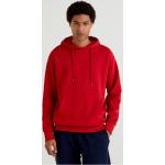 Rote Sportliche United Colors of Benetton Herrensweatshirts aus Baumwollmischung mit Kapuze Größe XXL für den für den Herbst 
