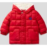 Reduzierte Rote Unifarbene United Colors of Benetton Stehkragen Kinderkapuzenjacken mit Reißverschluss aus Polyester für Jungen Größe 74 für den für den Winter 