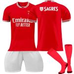 Benfica Trikot 23/24, Neue Saison Hause/Auswärts Fußball Trikots Shorts Socken Set für Kinder/Erwachsene, Benfica Fussball Trikot Trainingsanzug für Junge Herren