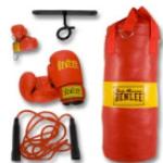 BENLEE Rocky Marciano Kinder Boxsack Set Kids Boxing Bag Punchy, Rot, One size, 199077 schwarz/rot
