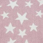 Pinke Sterne Ben'n'Jen Bambi Nachhaltige Runde Kinderteppiche aus Textil schmutzabweisend 
