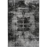 benuta Flachgewebeteppich Tosca Schwarz 75x165 cm - Vintage Teppich im Used-Look