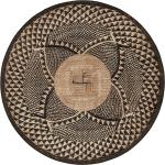 Schwarze benuta Runde Design-Teppiche 160 cm aus Kunstfaser 