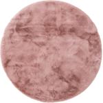 Rosa Moderne benuta Runde Fellteppiche 120 cm aus Kunstfell 
