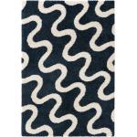 Blaue benuta Shaggy Teppiche aus Kunstfaser 140x200 
