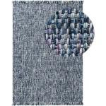 Reduzierte Blaue Moderne benuta Design-Teppiche aus Kunstfaser Breite 50-100cm, Tiefe 50-100cm 