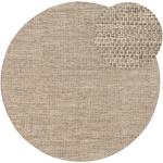Taupefarbene benuta Pure Runde Runde Teppiche 150 cm aus Textil 