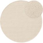 Weiße benuta Pure Runde Teppichunterlagen & Teppichstopper 150 cm aus Textil 