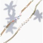Namensarmbänder vergoldet mit Echte Perle personalisiert für Damen 