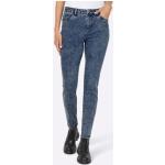 Blaue Heine Nachhaltige Slim Fit Jeans mit Glitzer aus Baumwolle für Damen Größe XS 