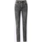 Graue Nachhaltige Slim Fit Jeans aus Baumwolle für Damen 