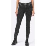 Schwarze Nachhaltige Slim Fit Jeans mit Glitzer aus Baumwolle für Damen 