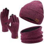 Reduzierte Rosa Gefütterte Handschuhe für Herren Einheitsgröße für den für den Winter 