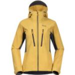 Bergans Cecilie Mountain Softshell Jacket Light Golden Yellow - Solid Dark Grey, Größe L - Damen Outdoor Jacke, Farbe Colorblock-Gelb-Grau