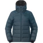 Reduzierte Blaue Atmungsaktive Bergans Lava Daunenjacken mit Kapuze für Damen Größe XL für den für den Winter 