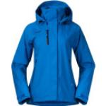 Marineblaue Wasserdichte Winddichte Atmungsaktive Bergans Jacken mit Fellkapuze mit Klettverschluss mit Reflektoren für Damen Größe XS für den für den Winter 