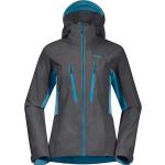 Bergans Women's Cecilie Mountain Softshell Jacket Solid Dark Grey/Clear Ice Blue Solid Dark Grey/Clear Ice Blue S
