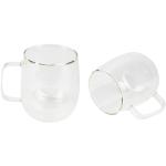 Bergner - Set mit 2 Gläsern à 400 ml, doppelwandig - Borosilikat - Für Kaffee- und Teeliebhaber - Leicht zu waschen - Mikrowellen- und spülmaschinenfest