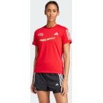 Rote adidas Marathon T-Shirts für Damen Größe L 