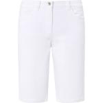 Weiße Peter Hahn Jeans-Bermudas mit Vogel-Motiv aus Baumwolle maschinenwaschbar für Damen Petite 