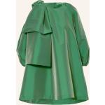 Reduzierte Grüne BERNADETTE Lange Abendkleider mit Puffärmeln aus Polyamid für Damen Größe S 