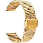 Goldene Uhrenarmbänder Sicherheitsschließe aus Edelstahl mit Mesharmband für Herren 
