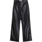 Schwarze Unifarbene 5-Pocket Hosen mit Reißverschluss für Damen Größe L 