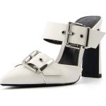 Weiße Spitze Blockabsatz High Heels & Stiletto-Pumps mit Riemchen aus PU für Damen Größe 40 