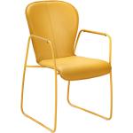 Gelbe Moderne Bert Plantagie Armlehnstühle lackiert aus Edelstahl mit Armlehne Breite 0-50cm, Höhe 0-50cm, Tiefe 0-50cm 