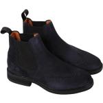 Blaue Berwick The Beatles Vibram Sohle Chelsea-Boots aus Veloursleder für Damen Größe 42,5 