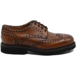Reduzierte Braune Business Berwick Derby Schuhe mit Schnürsenkel aus Leder für Herren Größe 41 