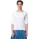 Reduzierte Weiße Unifarbene BERWIN & WOLFF Rundhals-Ausschnitt Trachtenshirts aus Baumwolle für Damen Größe S 