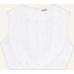 Weiße Ärmellose BERWIN & WOLFF Festliche Blusen aus Baumwolle für Damen Größe M 