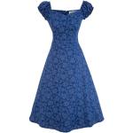 Berwin & Wolff Trachtenkleid Damen, mit Carmenausschnitt, blau