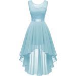 Reduzierte Hellblaue Elegante Sommerkleider aus Chiffon für Damen Größe L für den für den Sommer 