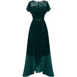 Dunkelgrüne Elegante Maxi Lange Abendkleider aus Chiffon für Damen Größe S zur Hochzeit für den für den Sommer 
