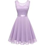 Lavendelfarbene Elegante Ärmellose Chiffon-Abendkleider aus Chiffon für Damen Größe 3 XL für Partys 