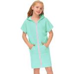 Mintgrüne Kinderpareos mit Reißverschluss aus Polyester für Mädchen 