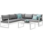 Weiße Moderne Best Möbel Gartenlounges aus Aluminium rostfrei 3-teilig 3 Personen 