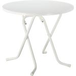 Weiße Best Möbel Primo Runde Klapptische  & Falttische aus Metall Breite 50-100cm, Höhe 50-100cm, Tiefe 50-100cm 