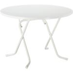 Weiße Best Möbel Primo Runde Klapptische  & Falttische 100 cm aus Kunststoff Breite 100-150cm, Höhe 50-100cm, Tiefe 50-100cm 