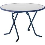 Blaue Best Möbel Primo Runde Runde Tische 100 cm klappbar Breite 100-150cm, Höhe 50-100cm, Tiefe 50-100cm 