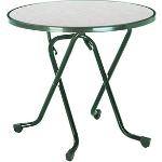 Grüne Best Möbel Primo Runde Runde Tische 80 cm aus Stahl klappbar Breite 50-100cm, Höhe 50-100cm, Tiefe 50-100cm 